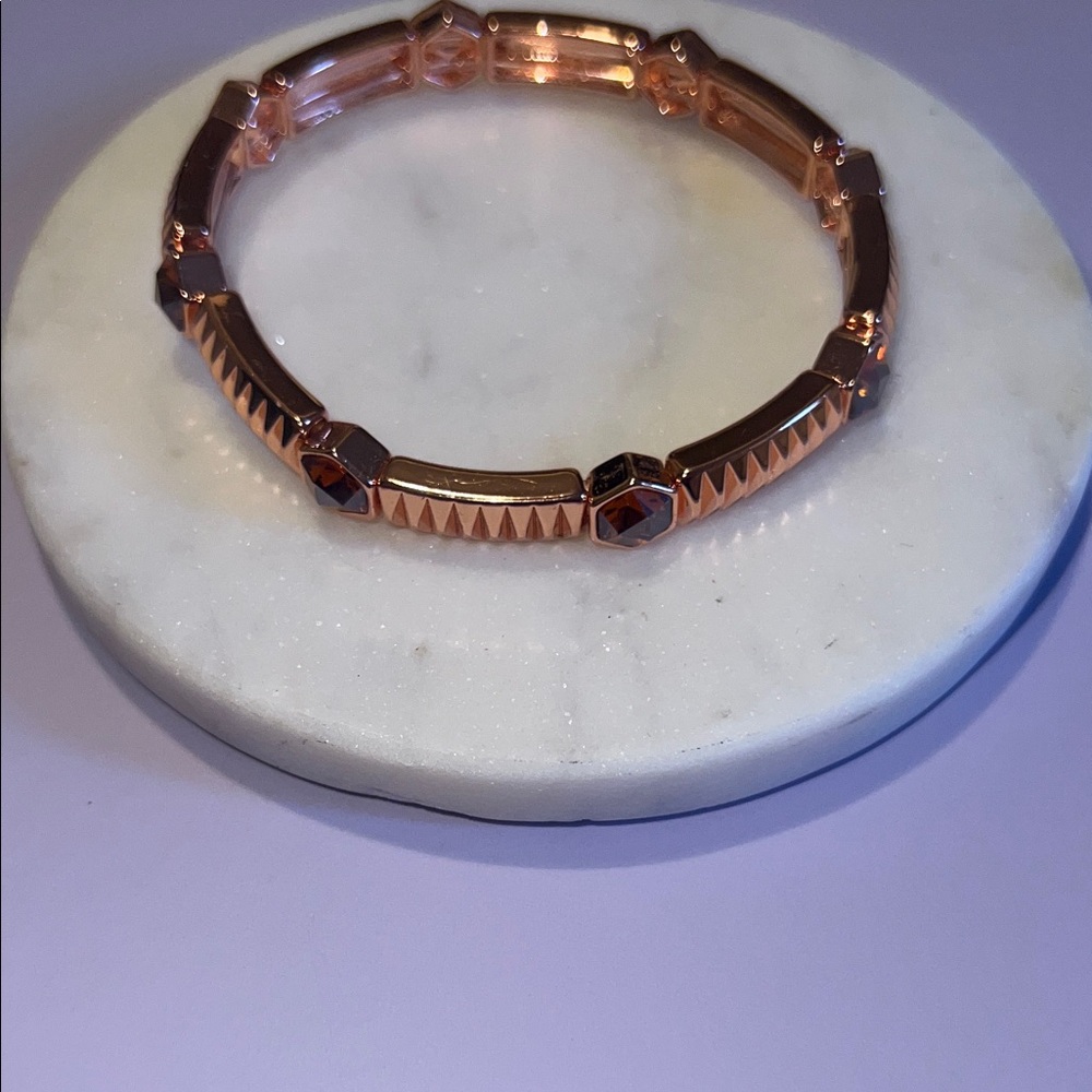 Rose Gold November birthday Geometric stretch Bracelet